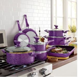 lot 41 image: 13-Piece Granite Aluminum Cookware Set
