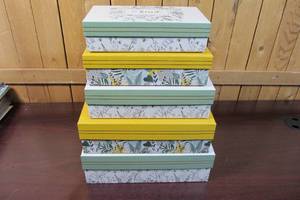 lot 78 image: Set Of Five Gift  Decor Boxes