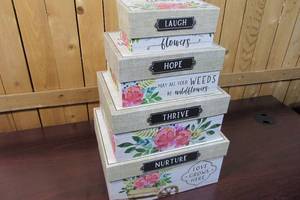lot 79 image: Set Of Four Gift  Decor Boxes