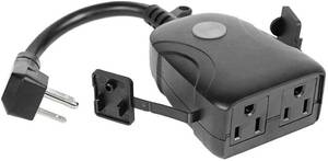 lot 74 image: Feit Wi-Fi Smart Outdoor Plug 2-pack