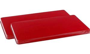 lot 96 image: Reston Lloyd Red - Rectangular Gas Stove Burner Cover - Set of 2