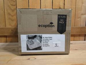 lot 82 image: ecoption Palm Leaf Plates. Compostable Bamboo-Style. 10 Square 25pk. Disposable, Biodegradable Plates - Eco-Friendly - All-Natural, Super-Sturdy Areca Palm Leaf Plates