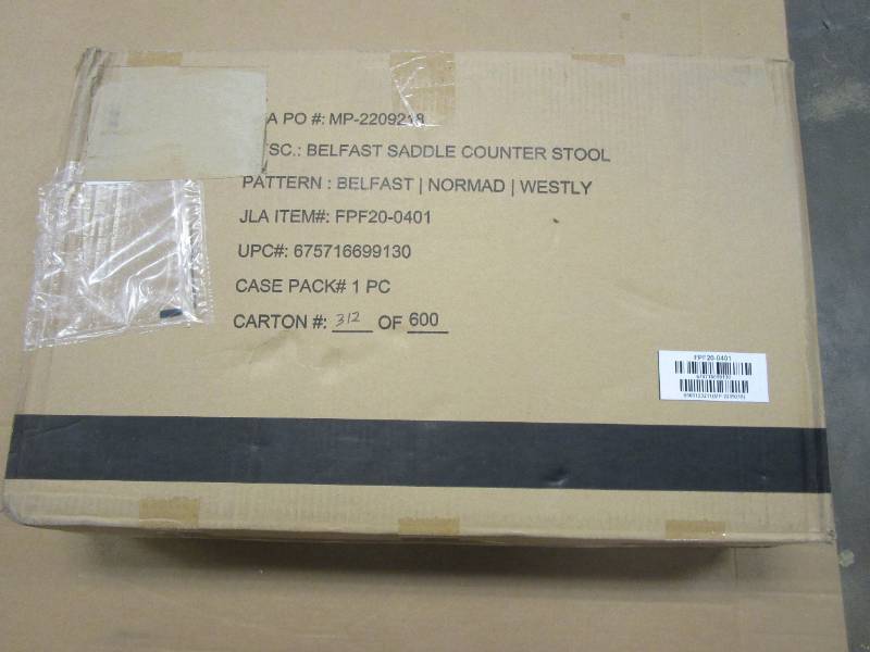 lot 269 image: Westly Saddle Counter Height Barstool (OPEN BOX)