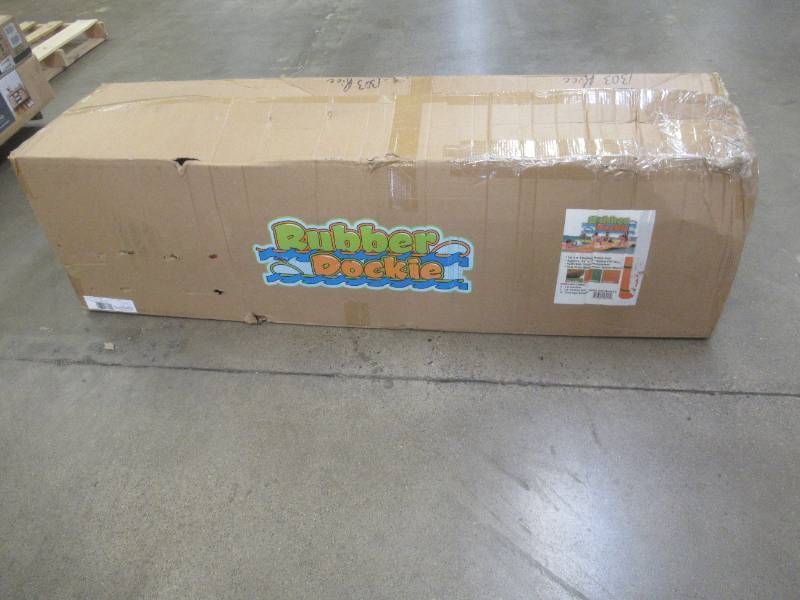 lot 722 image: Rubber Dockie OrangeGreen 18 Ft X 6 Ft Floating Water Mat, LIKE NEW, SOLD AS IS