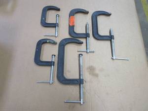 lot 37 image: 5 C Clamps - Used in warehouse