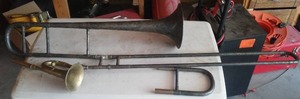 lot 26 image: Vintage Trombone. unique design.