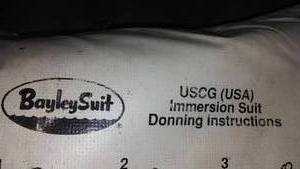 lot 212 image: Bayley Immersion  Suit. RARE . from SS Cape John Ship.