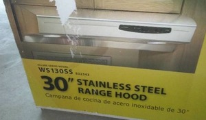 lot 335 image: 30 Inch Stainless Oven Vent. New In Box.