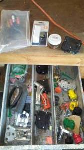 lot 255 image: Drawer Contents. Square D Breakers.