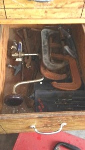 lot 260 image: Bits and C Clamps. Loc 2nd Drawer