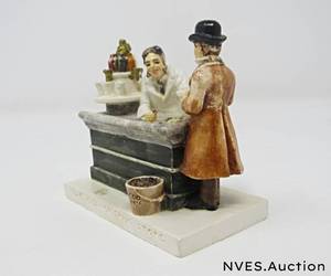 lot 25 image: Sabastian hand crafted, hand painted figurine The corner drugstore