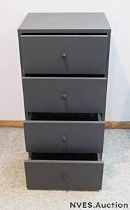 lot 143 image: 4 drawer grey storage