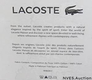 lot 227 image: Queen Bed Linen lacoste and Pillows