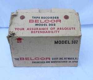 lot 253 image: Vintage Belcor reelTape Recorder in original box