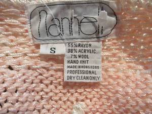 lot 350 image: Designer Nanell sweater pink and cream size small