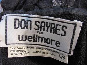 lot 357 image: Don Sayers for wellmore NY 1950s Vintage fashion