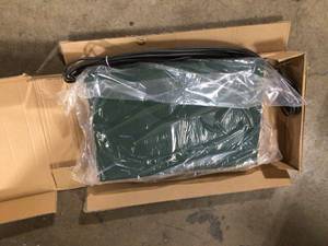 16 ft. Motorized Retractable Awning (120 in. Projection) in Dark Green by ALEKO   Customer Returns See Pictures
