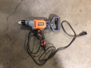 RIDGID 9 Amp Corded 12 in. Spade Handle Mud Mixer  Customer Returns See Pictures