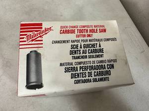 lot 36 image: New Milwaukee Carbide Tooth Hole Saw 3