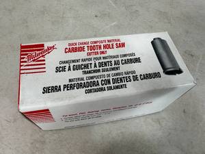 lot 38 image: New Milwaukee Carbide Tooth Hole Saw 1-14