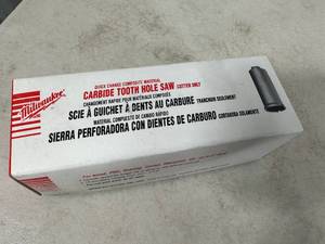 lot 41 image: New Milwaukee Carbide Tooth Hole Saw 34