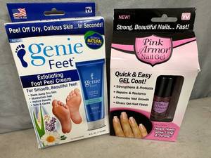 lot 46 image: New Genie Foot Lotion and Pink Armor Nail Gel