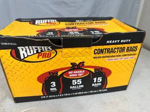 lot 118 image: New Box of 55 Gallon Contractor Grade Bags