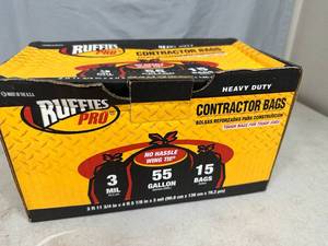 lot 119 image: New Box of 55 Gallon Contractor Grade Bags