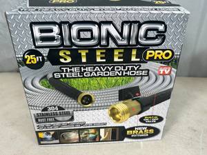 lot 134 image: New 25 ft Stainless Steel Garden Hose