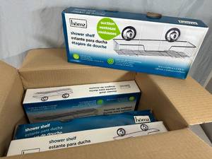 lot 136 image: 8 New Homz Suction Cup Shower Shelf