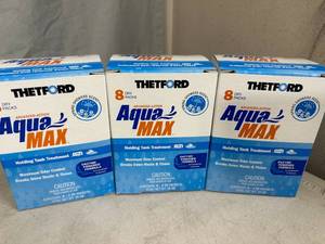 lot 138 image: 3 New Boxes of Thetford AquaMax RV  Camper Tank Treatments