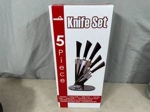 lot 252 image: New 5 Piece Kichen Knife Set with Stand