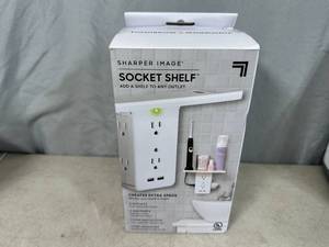lot 261 image: New Sharper Image Socket Shelf