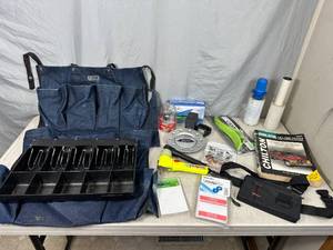 lot 265 image: Assorted Hardware, Junk Drawer Items, Flashlights, Cash Drawer Insert, Etc