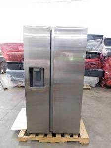 lot 3 image: Samsung 36 in. 27.4 cu. ft. Side by Side Refrigerator in Fingerprint-Resistant Stainless Steel, Standard Depth