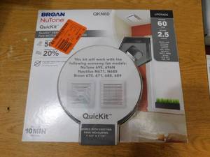 lot 17 image: Broan-NuTone QuicKit 60 CFM 2.5 Sones 10-Minute Bathroom Exhaust Fan Upgrade Kit