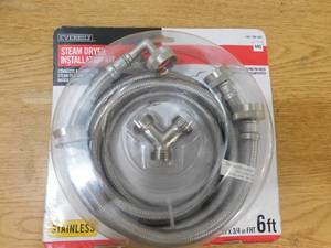 lot 30 image: Everbilt 34 in. FHT x 34 in. FHT x 72 in. Braided Stainless Steam Dryer Installation Kit