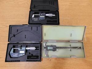 lot 62 image: (3) Mitutoyo Measurement Tools - Precision Tools