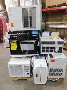 lot 81 image: Wholesale Pallet of AC Units for parts or repair.