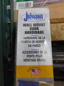 lot 121 image: Johnson Hardware 72 in. Wall Mount (Barn Door) Track and Hardware Set