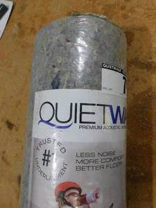 lot 146 image: QuietWalk 100 sq. ft. 3 ft. x 33.3 ft. x 3 mm Underlayment with Sound and Moisture Barrier for Laminate and Engineered Floors