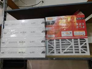 lot 163 image: (8) HDX 20 in. x 20 in. x 4 in. Honeywell Replacement Pleated Air Filter FPR 7