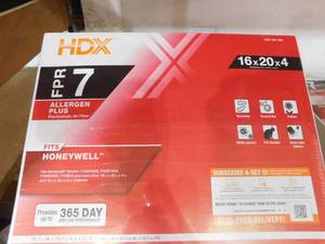 lot 164 image: (2) HDX 16 in. x 20 in. x 4 in. Honeywell Replacement Pleated Air Filter FPR 7