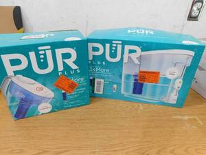 lot 185 image: (2) Plus 30-Cup Water Filter Pitcher Dispenser