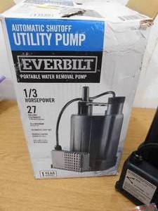 lot 190 image: New Everbilt 13 HP Automatic Utility Pump