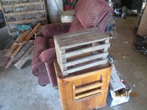 lot 74 image: rocker recliner, sidetanle, wooden ...