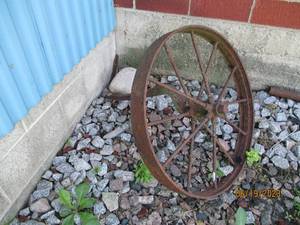 lot 80 image: metal tractor wheel...