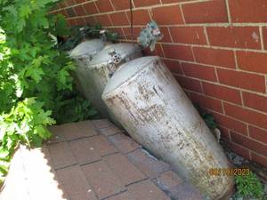 lot 83 image: 4 large LP tanks with gauges...