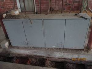 lot 90 image: large wooden cabinet...