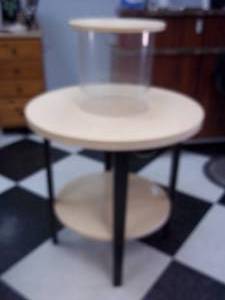 lot 5 image: Round Multi-tier retail display with top tier encasement